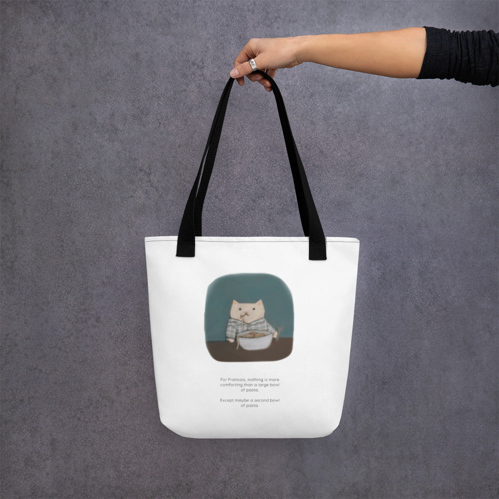 Francois Eats Carbs Tote bag