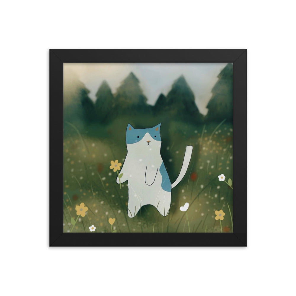 Woodland Ghost Kitty Framed Poster - Spring Print Collection