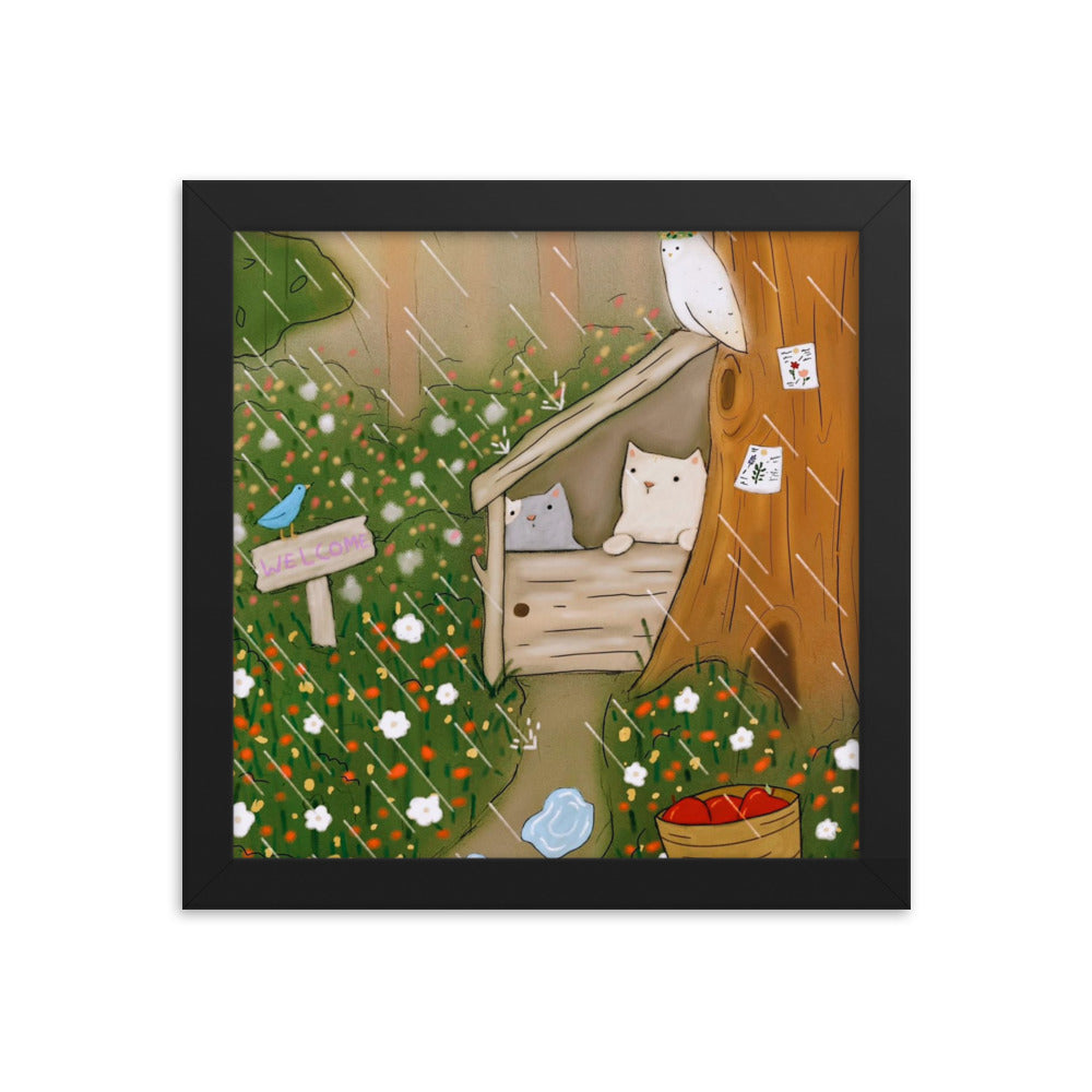 Spring Rain Framed Poster - Spring Print Collection