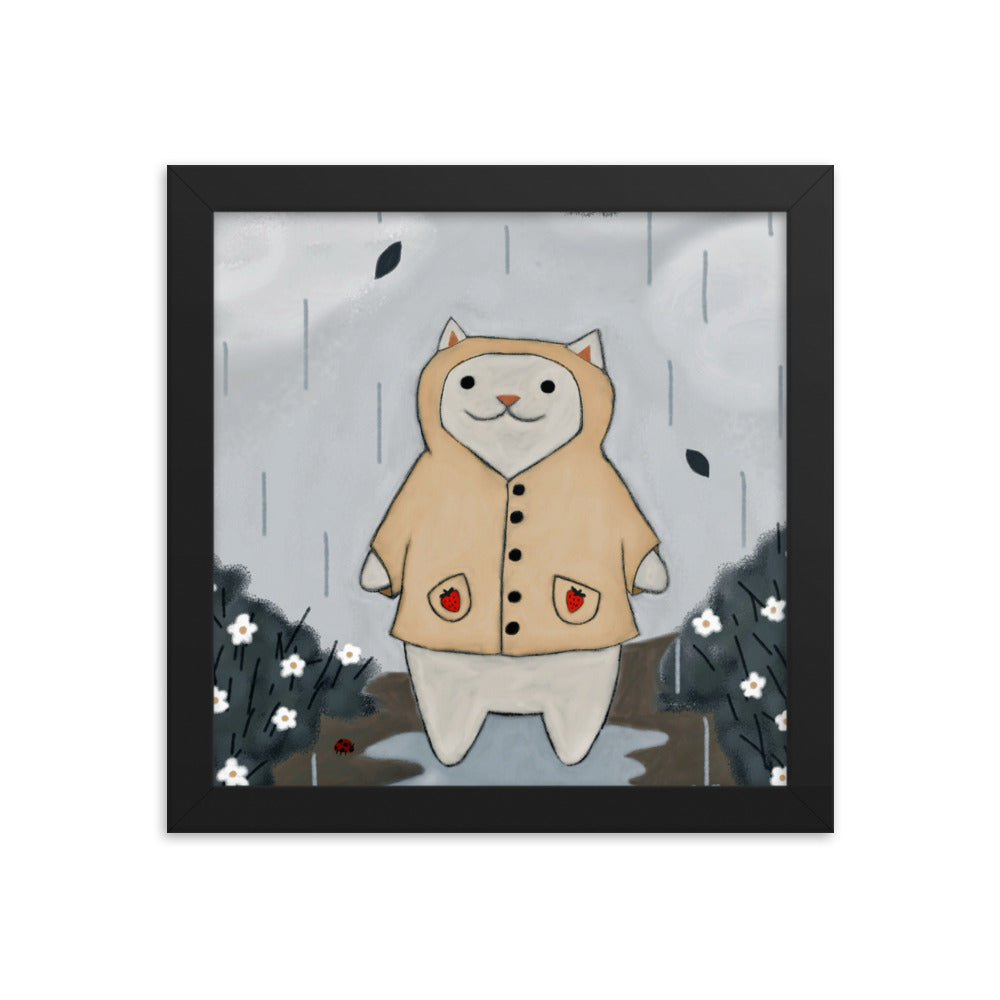 Raincoat Framed Poster - Spring Print Collection