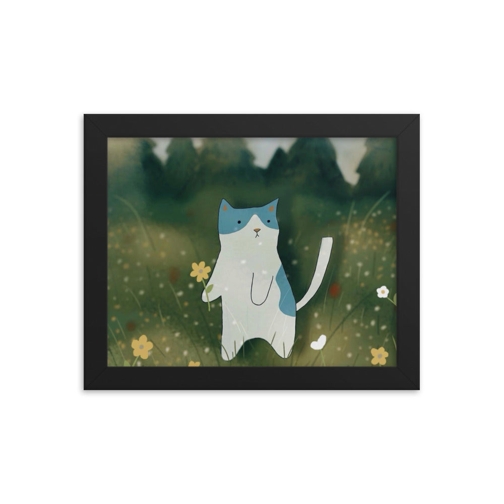 Woodland Ghost Kitty Framed Poster - Spring Print Collection