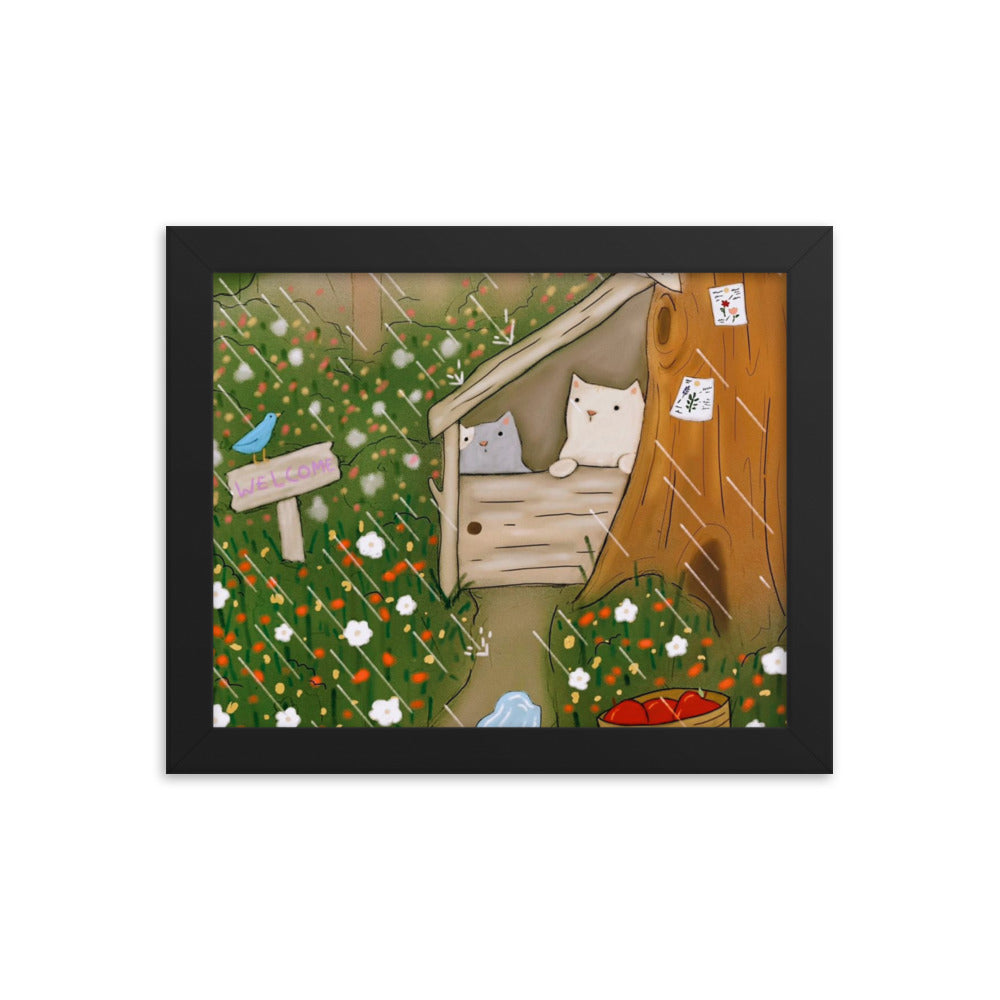 Spring Rain Framed Poster - Spring Print Collection