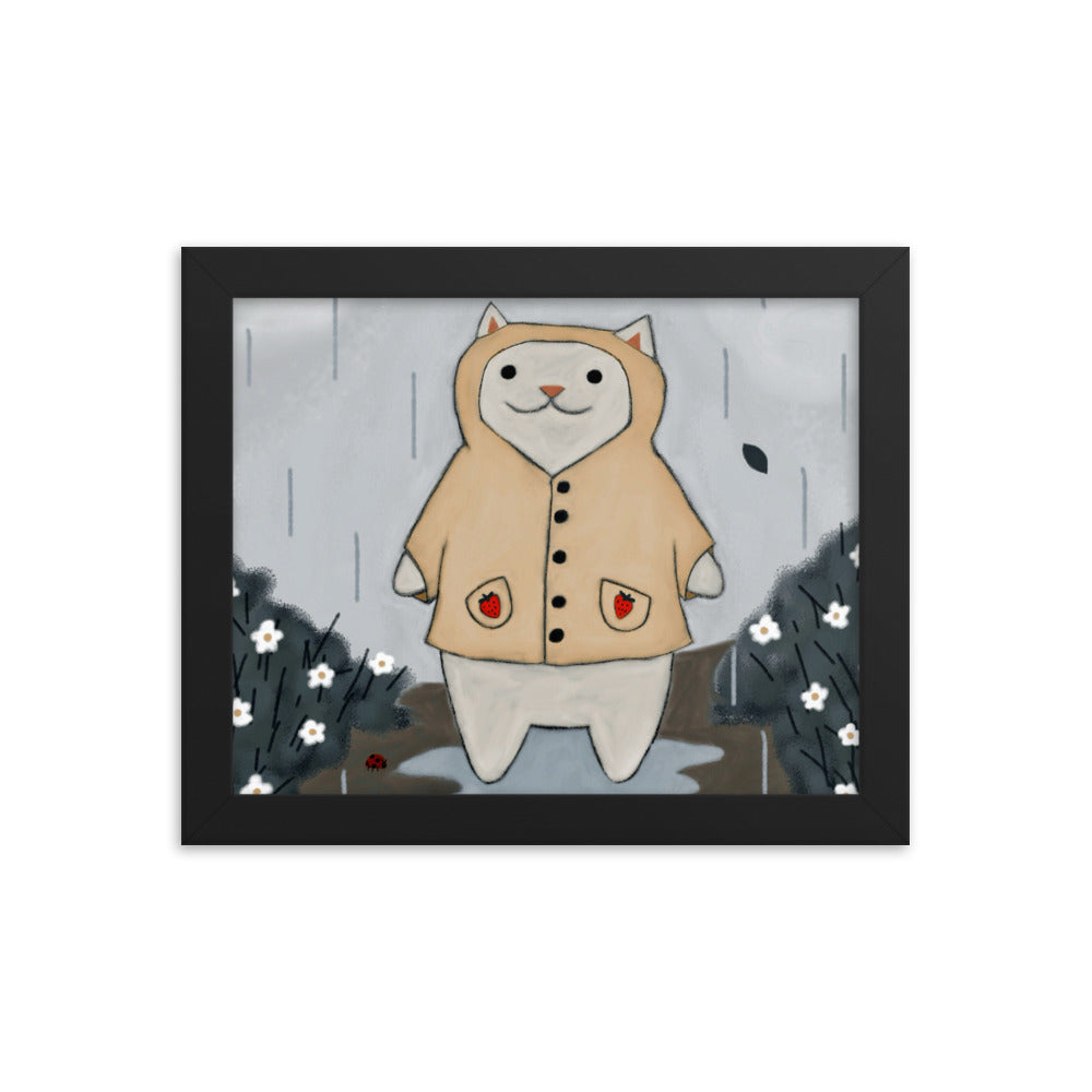 Raincoat Framed Poster - Spring Print Collection