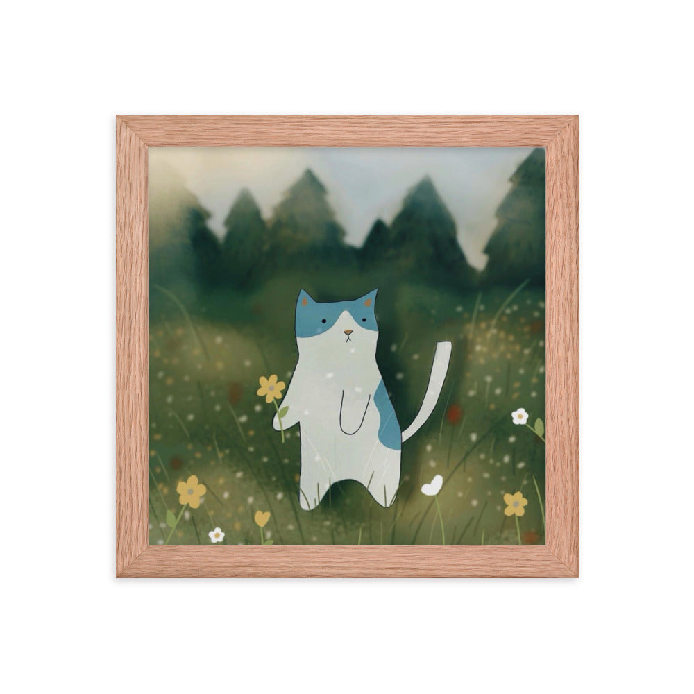 Woodland Ghost Kitty Framed Poster - Spring Print Collection