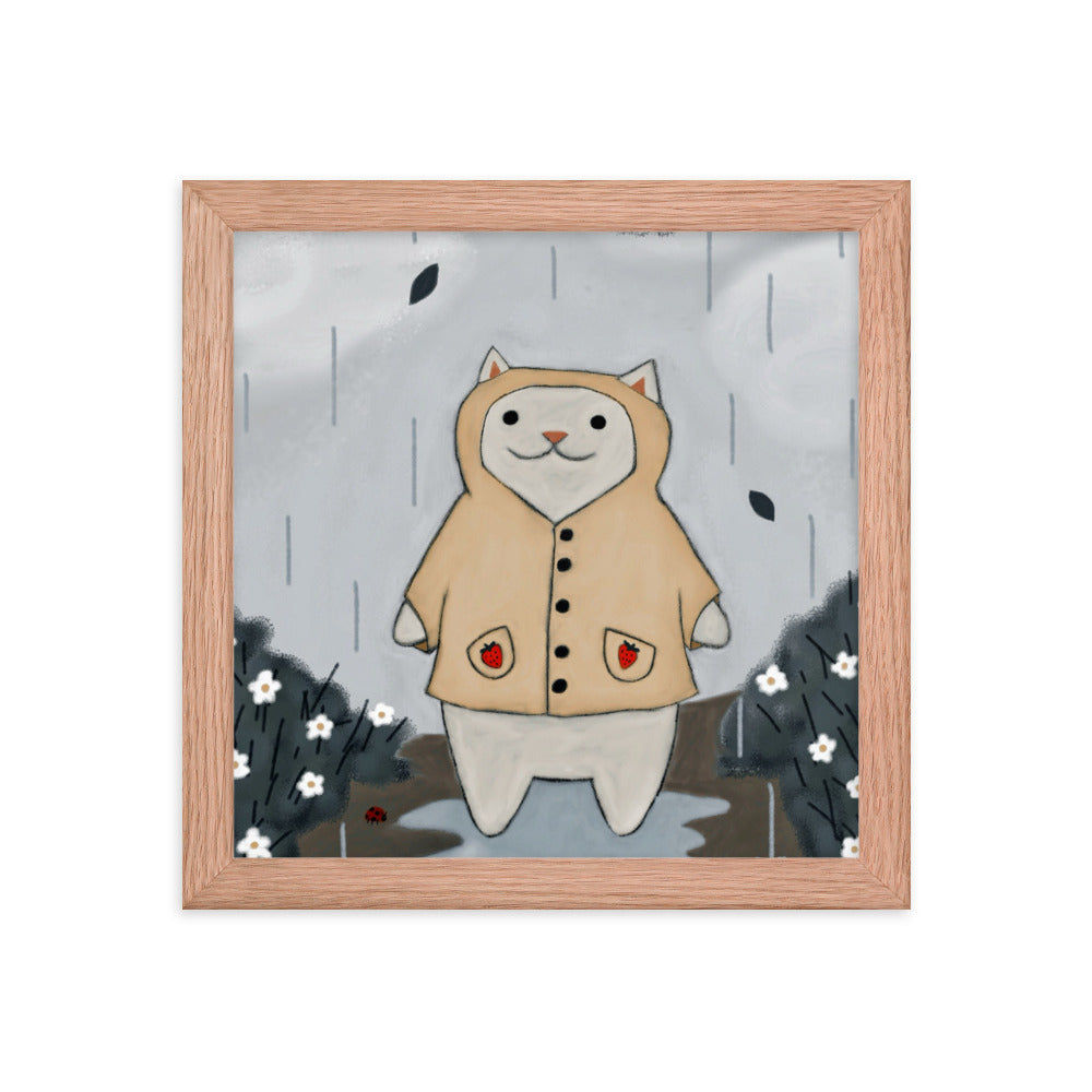 Raincoat Framed Poster - Spring Print Collection