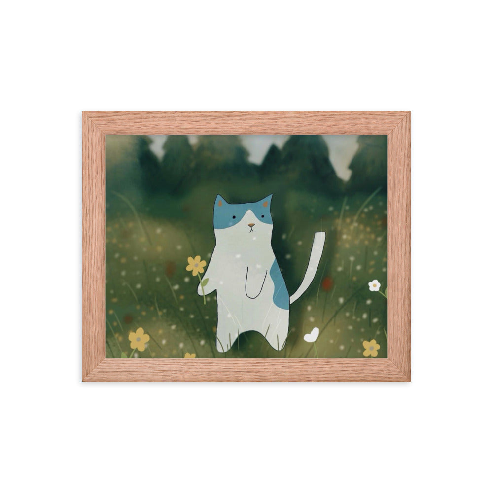 Woodland Ghost Kitty Framed Poster - Spring Print Collection