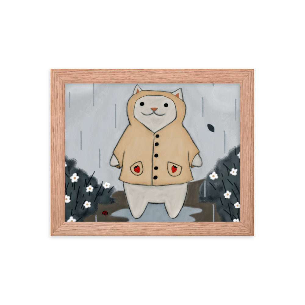 Raincoat Framed Poster - Spring Print Collection