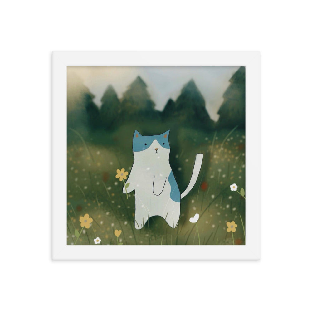 Woodland Ghost Kitty Framed Poster - Spring Print Collection