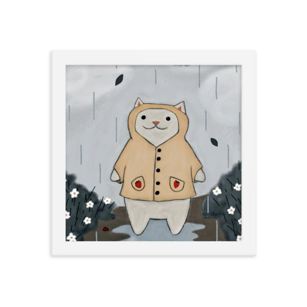 Raincoat Framed Poster - Spring Print Collection