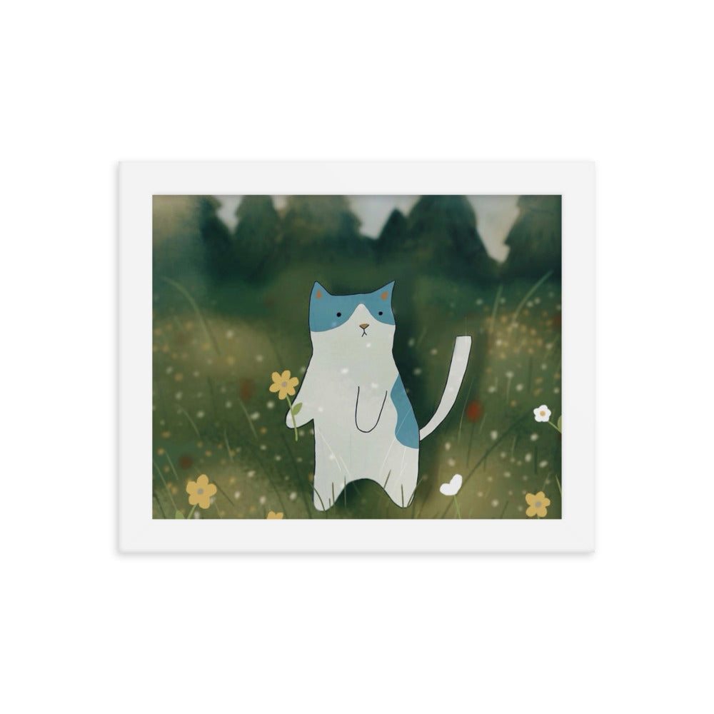 Woodland Ghost Kitty Framed Poster - Spring Print Collection