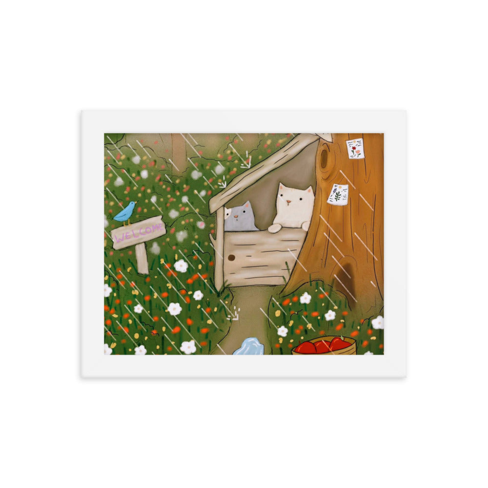 Spring Rain Framed Poster - Spring Print Collection