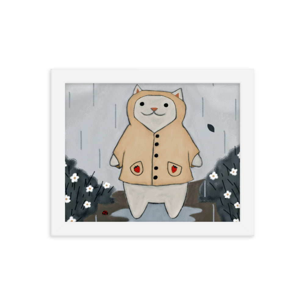 Raincoat Framed Poster - Spring Print Collection