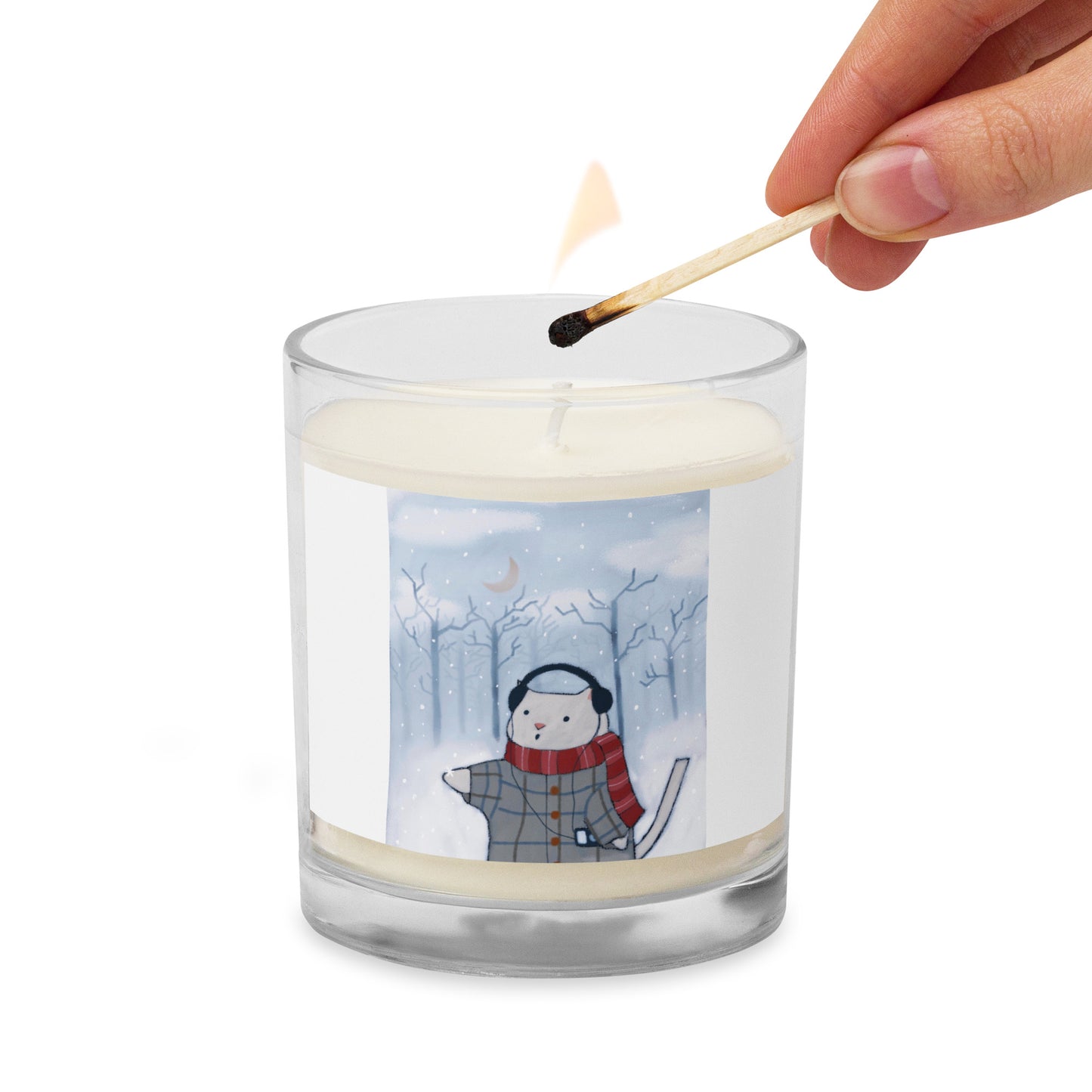 Winter Glass jar soy wax candle