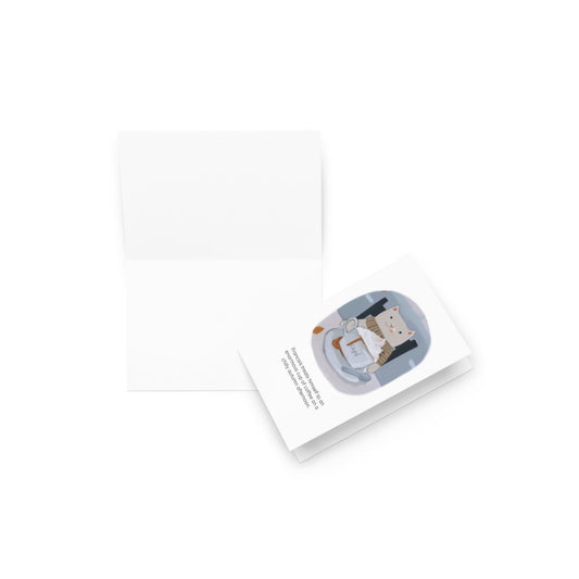 Francois Loves You A Latte Blank Greeting Card with Caption