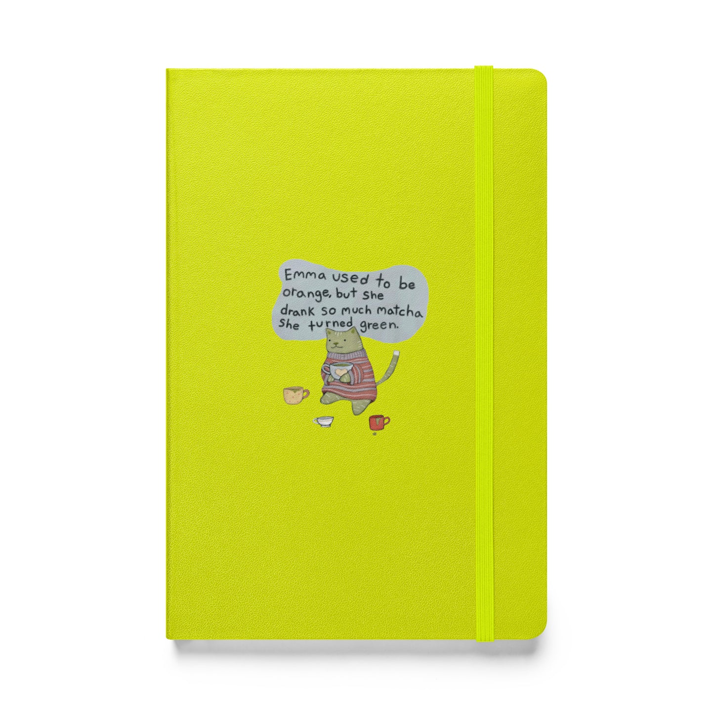 Matcha Cat Hardcover bound notebook