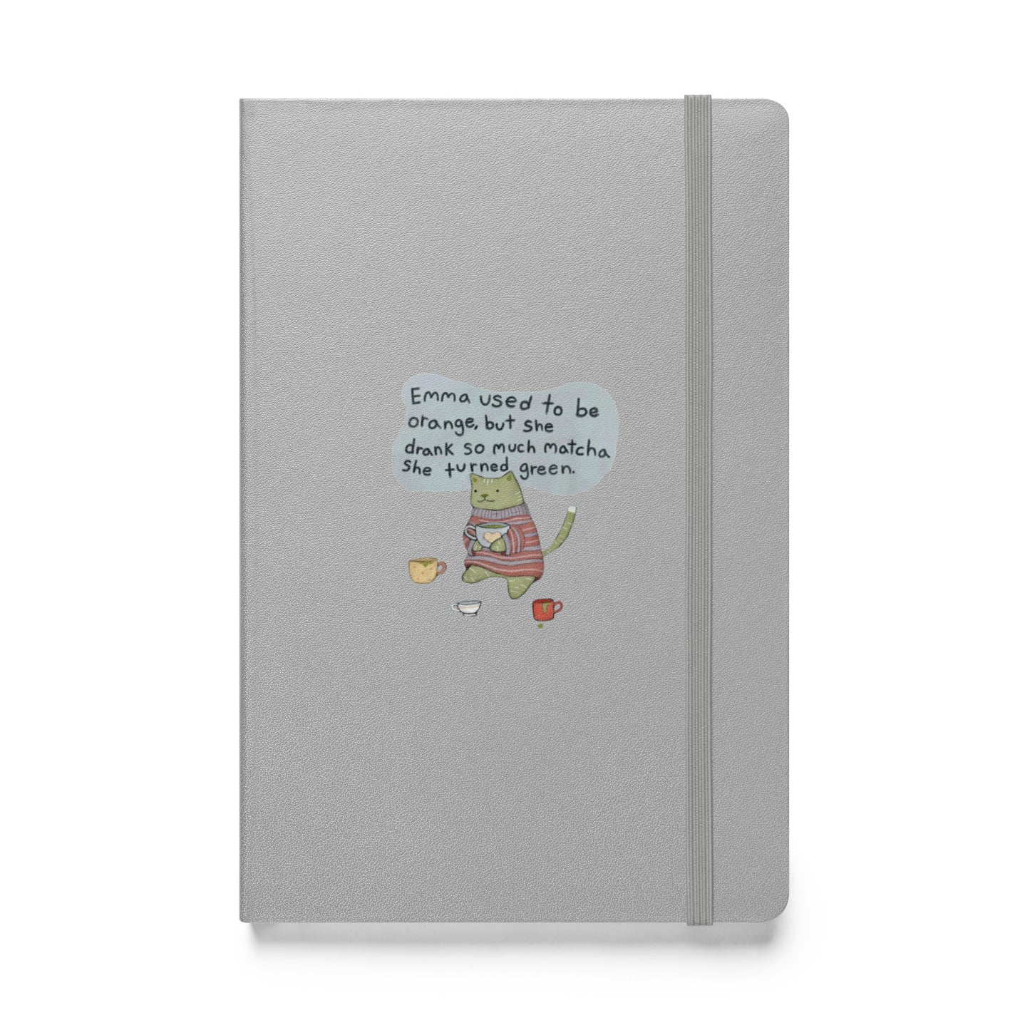 Matcha Cat Hardcover bound notebook