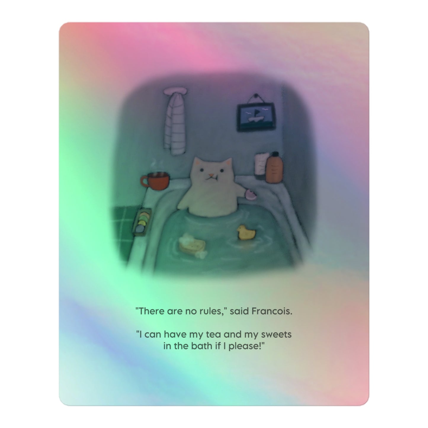 Bathtime Snacks Holographic stickers