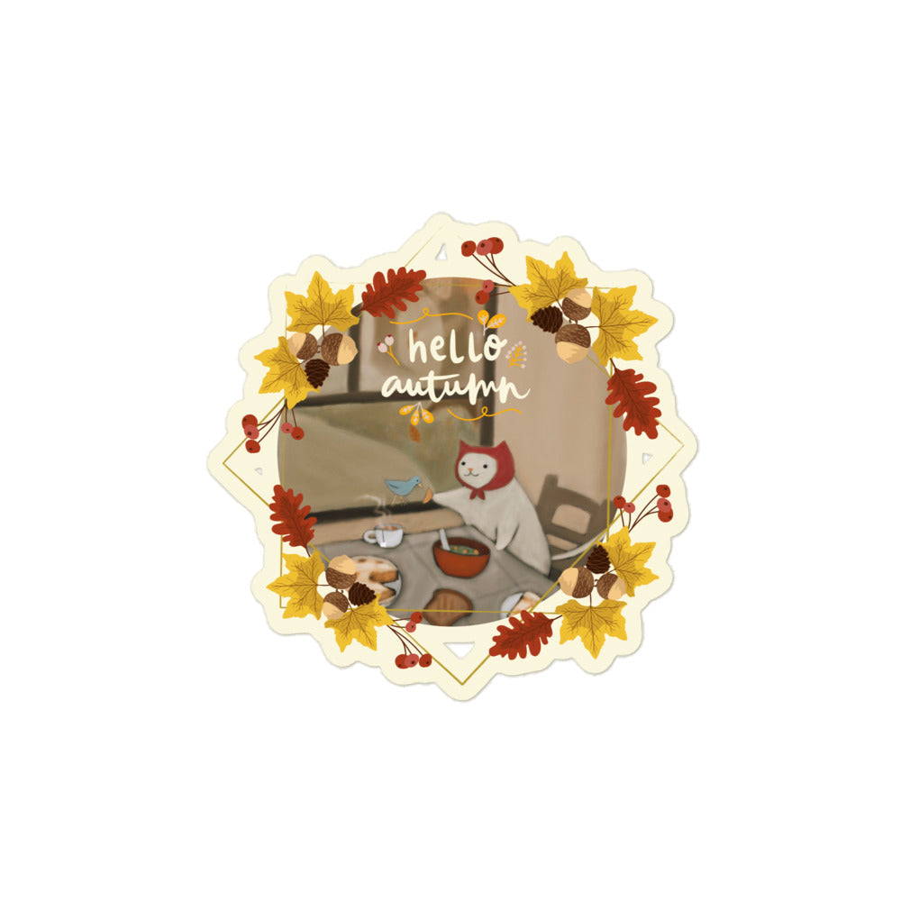 Hello Autumn Bubble-free sticker