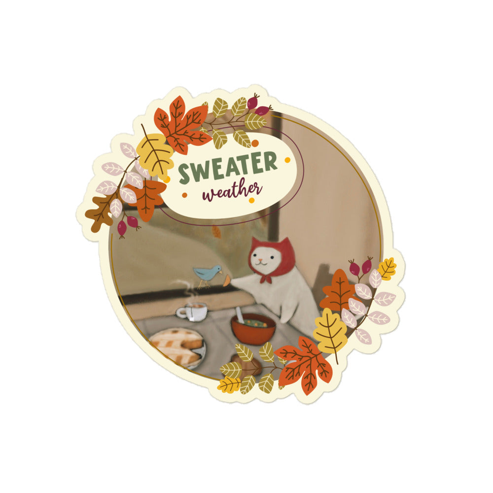 Sweater Weather Bubble-free Sticker