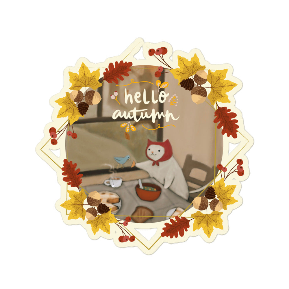 Hello Autumn Bubble-free sticker