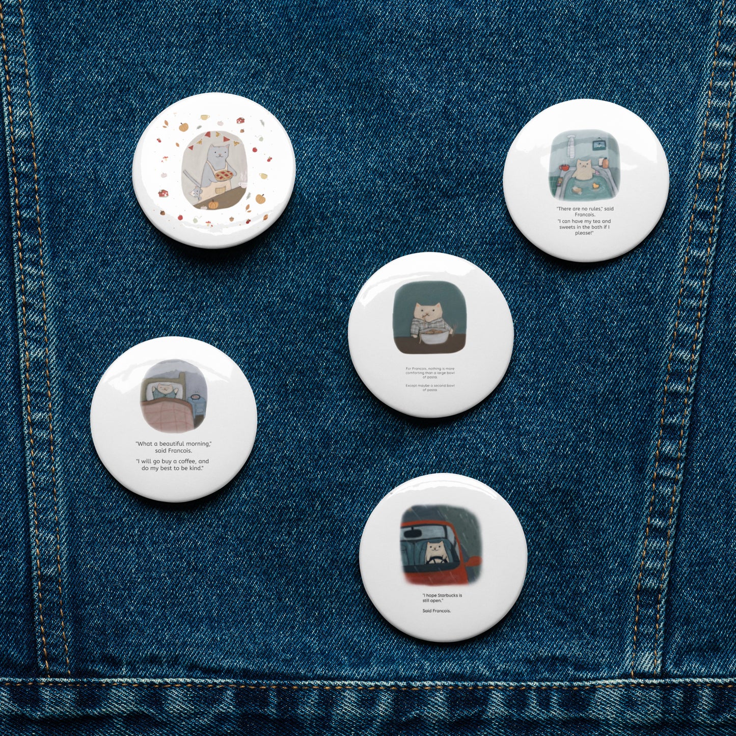 Francois Set of pin buttons