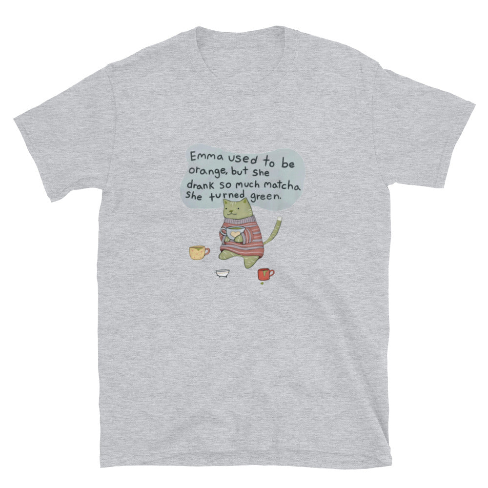 Matcha Cat Short-Sleeve Unisex T-Shirt