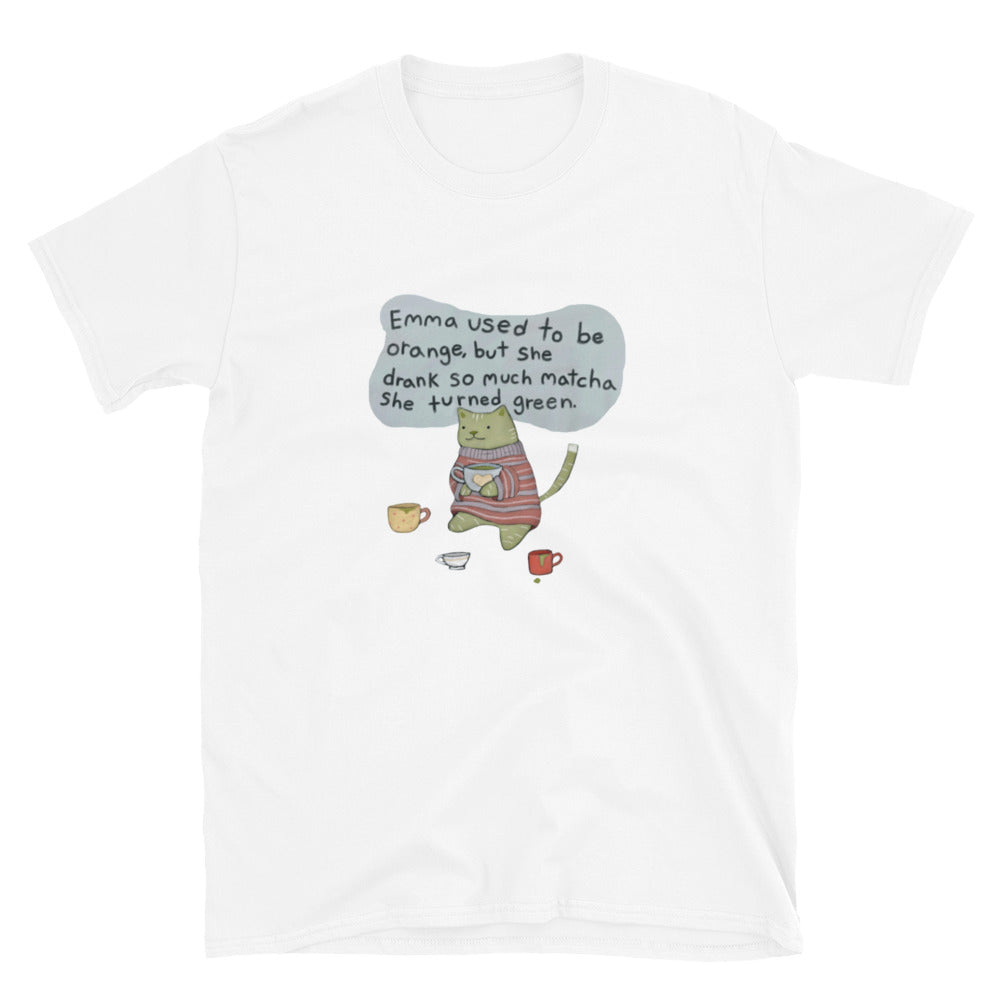 Matcha Cat Short-Sleeve Unisex T-Shirt