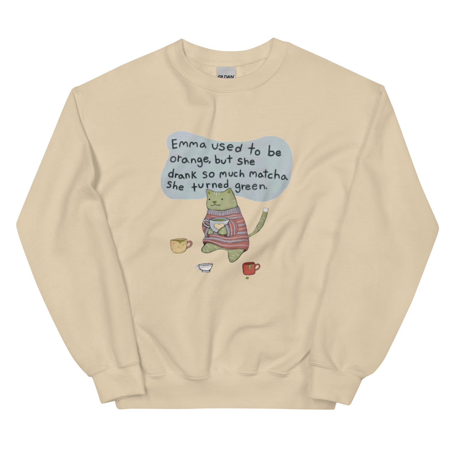 Matcha Cat Unisex Sweatshirt