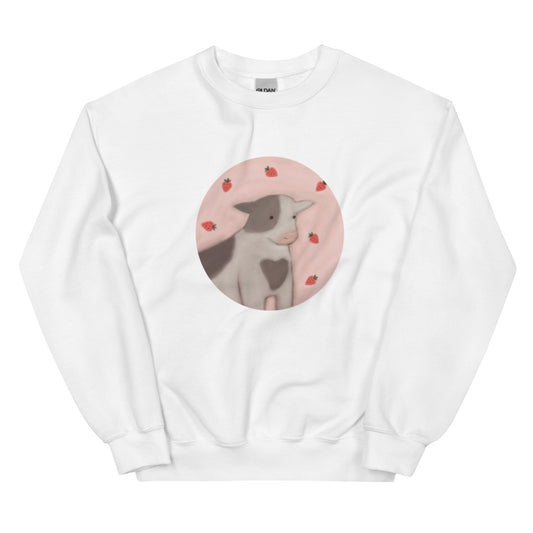 Strawberry Cow Unisex Sweatshirt