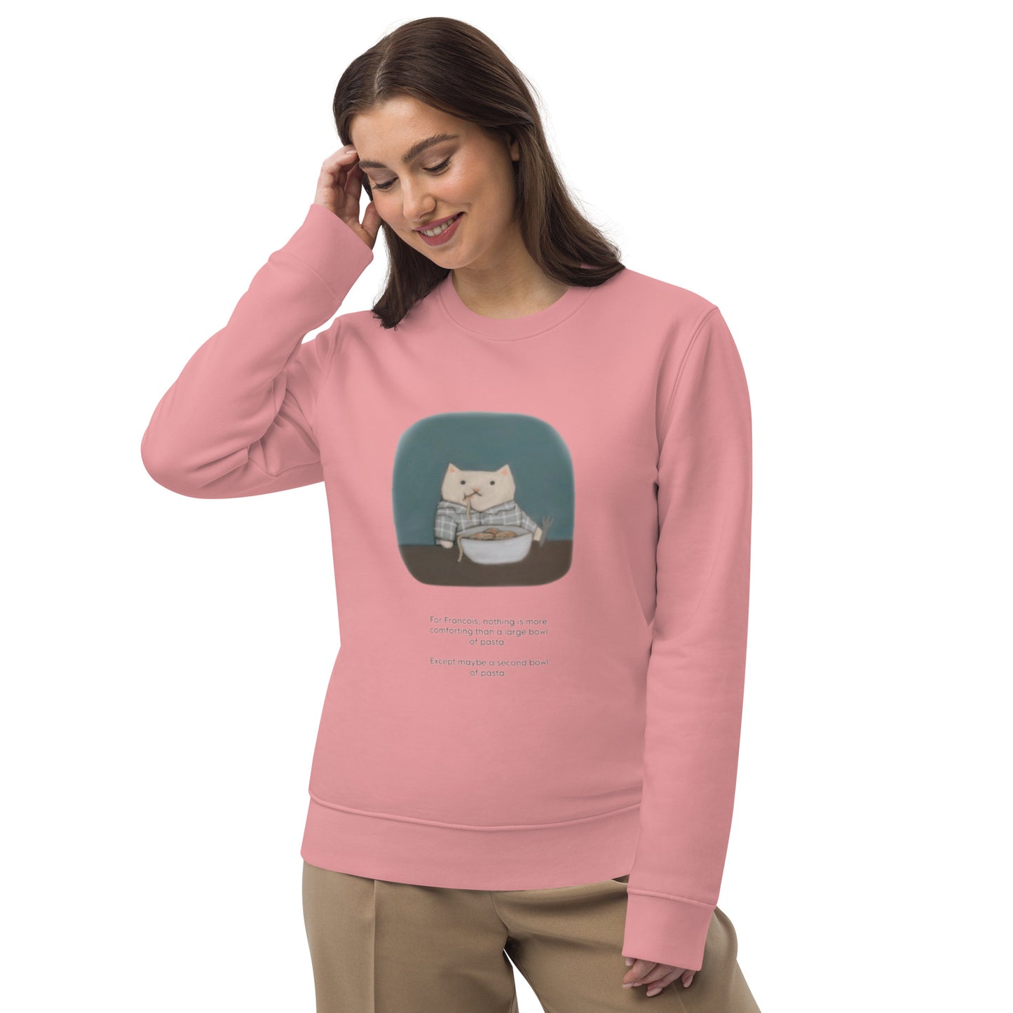 Francois Eats Carbs Unisex eco sweatshirt