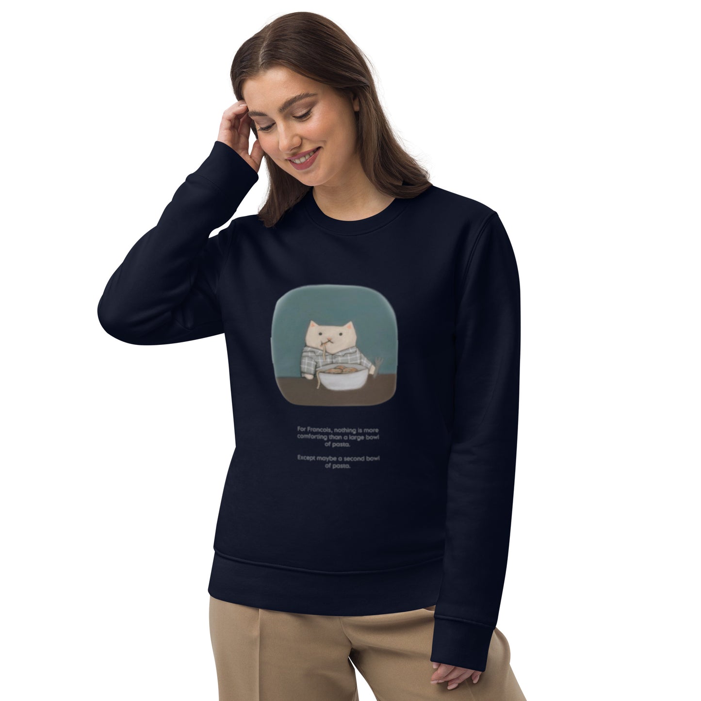 Francois Eats Carbs Unisex eco sweatshirt