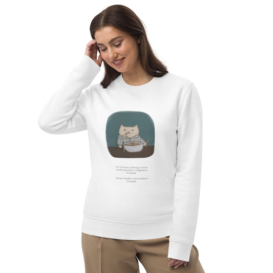 Francois Eats Carbs Unisex eco sweatshirt