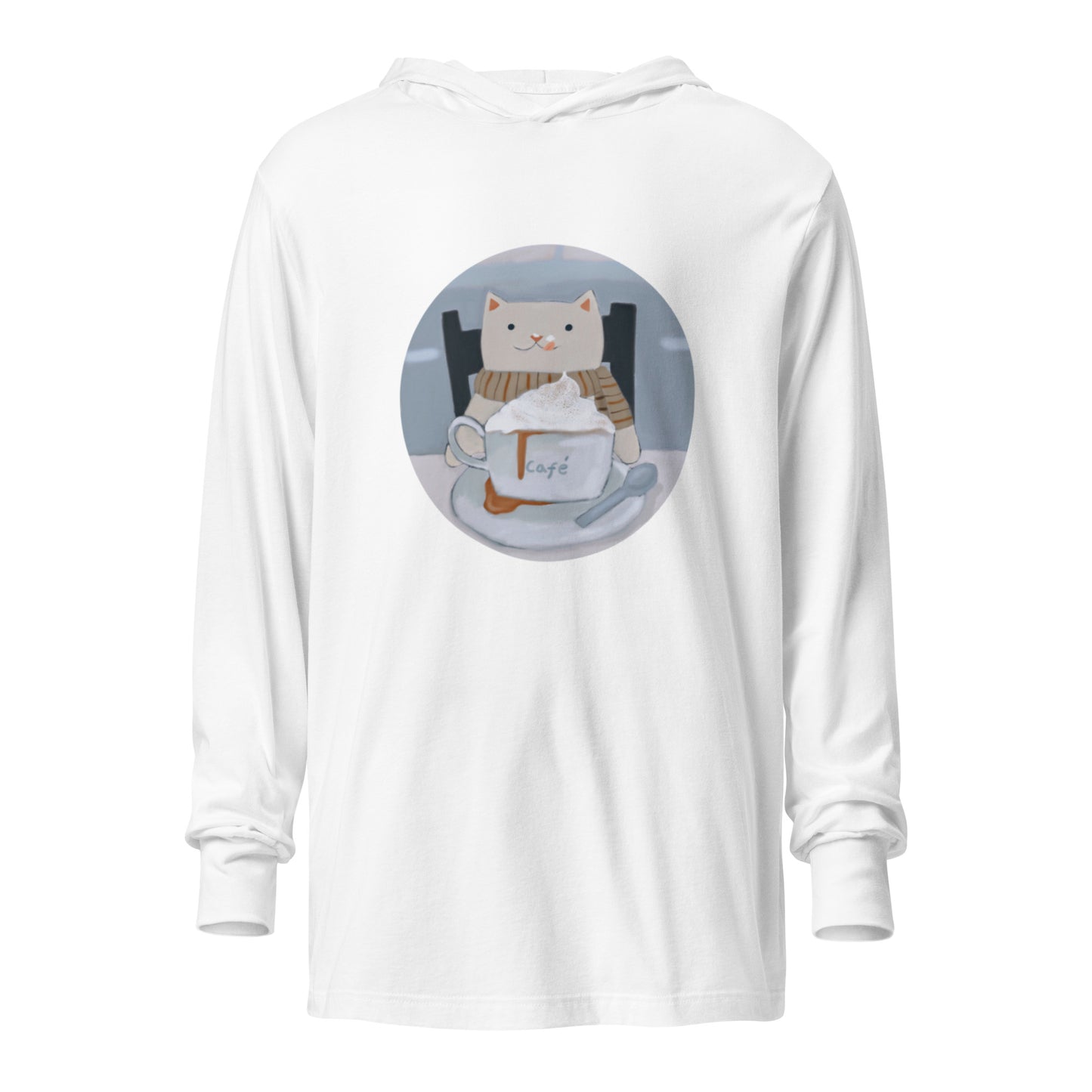 Francois Loves You A Latte Hooded long-sleeve tee