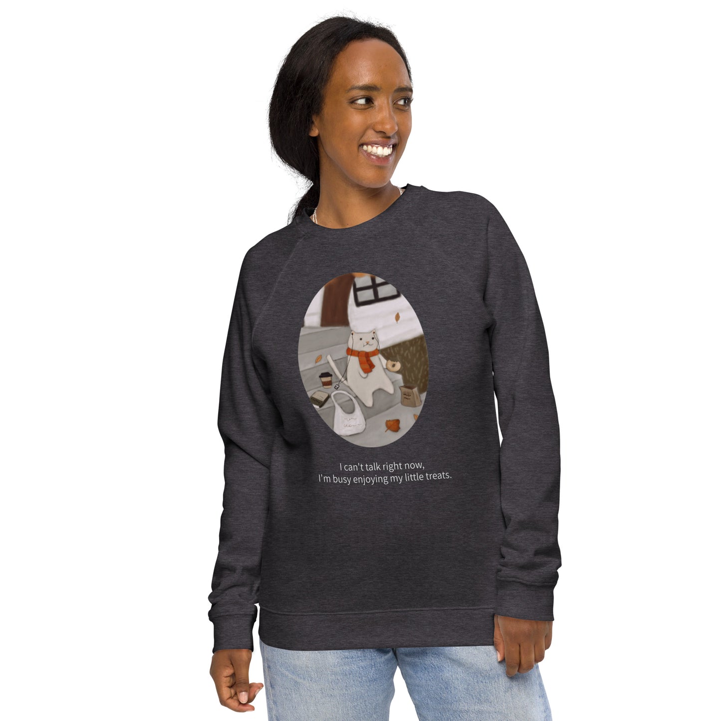 Francois and Treats Unisex Organic Raglan Sweatshirt