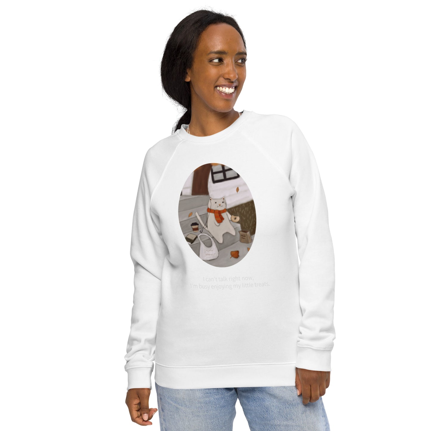 Francois and Treats Unisex Organic Raglan Sweatshirt