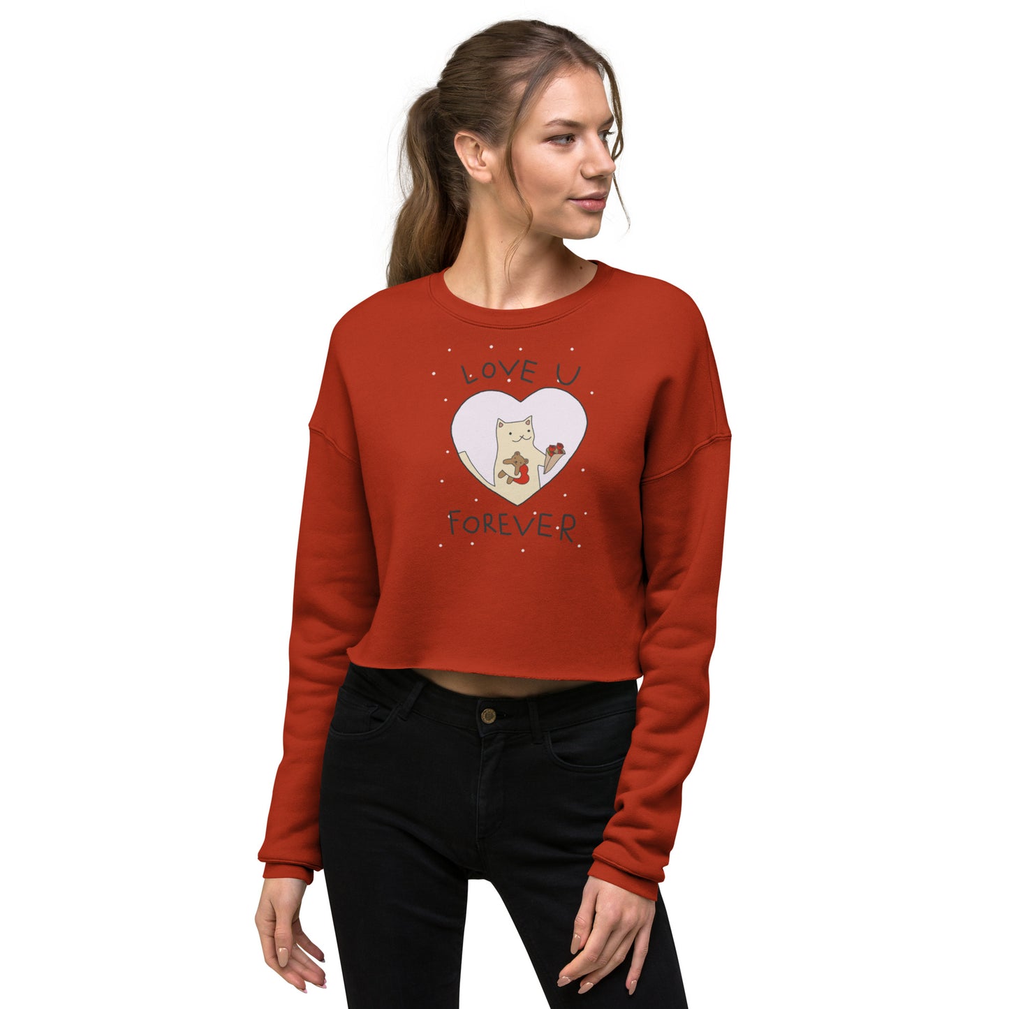 Love U Forever Crop Sweatshirt