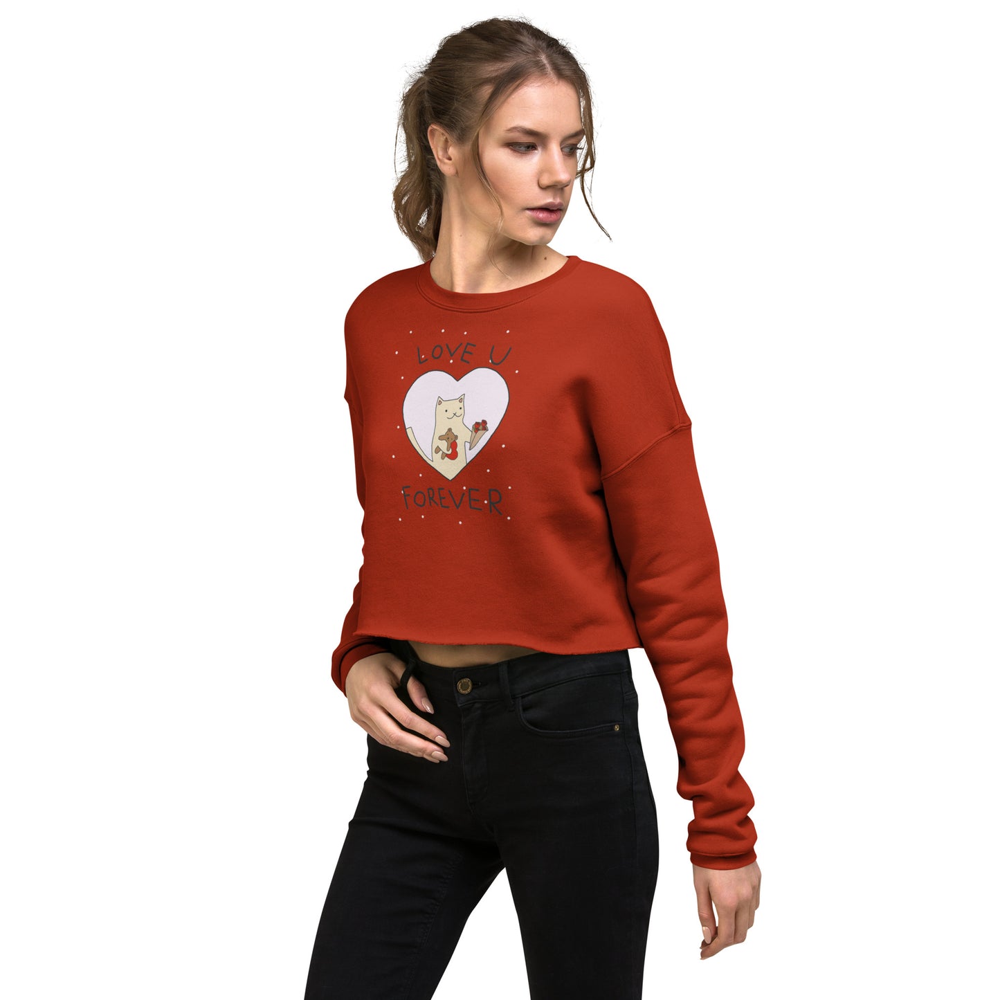 Love U Forever Crop Sweatshirt