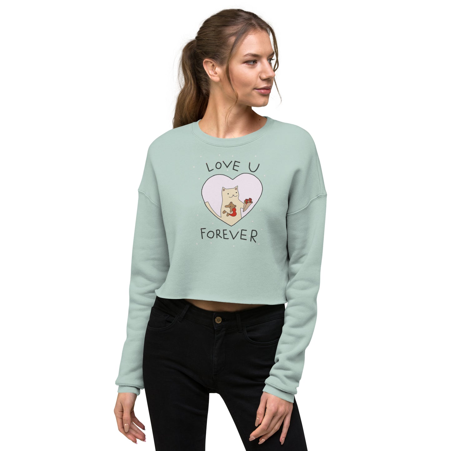 Love U Forever Crop Sweatshirt