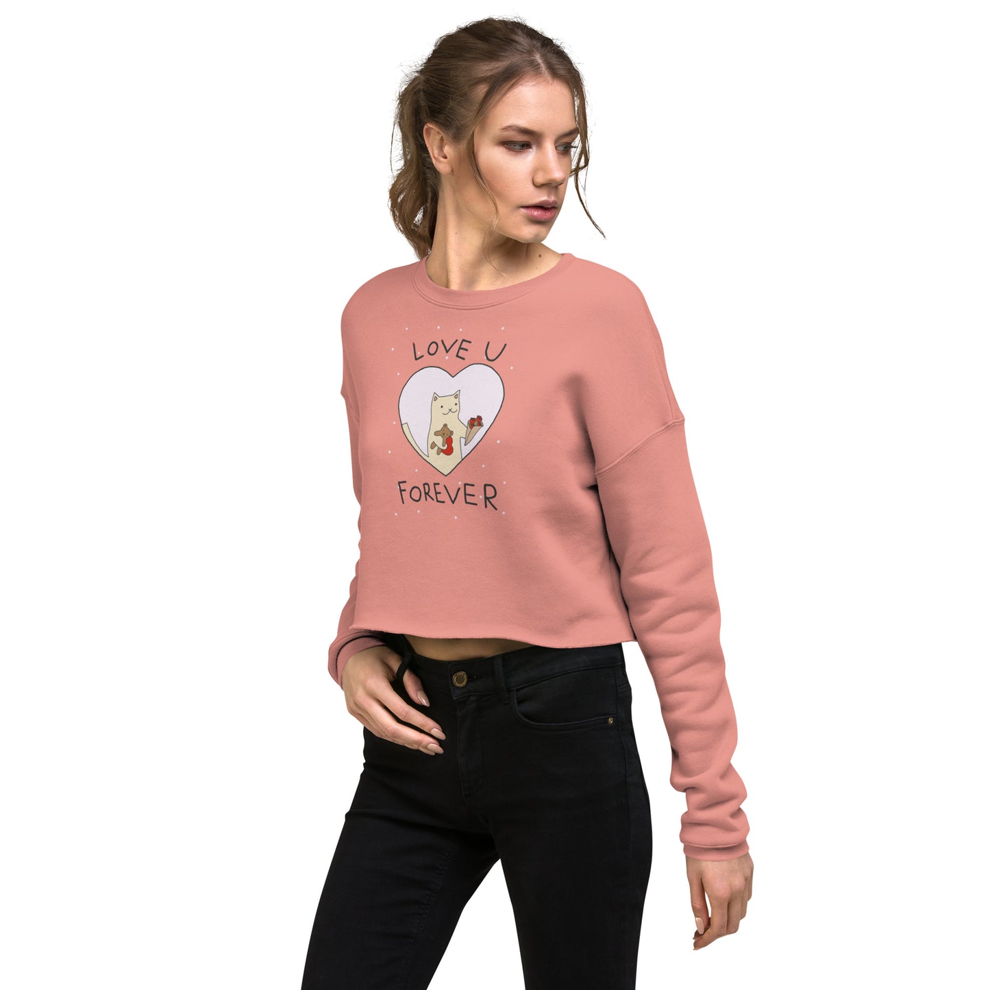 Love U Forever Crop Sweatshirt