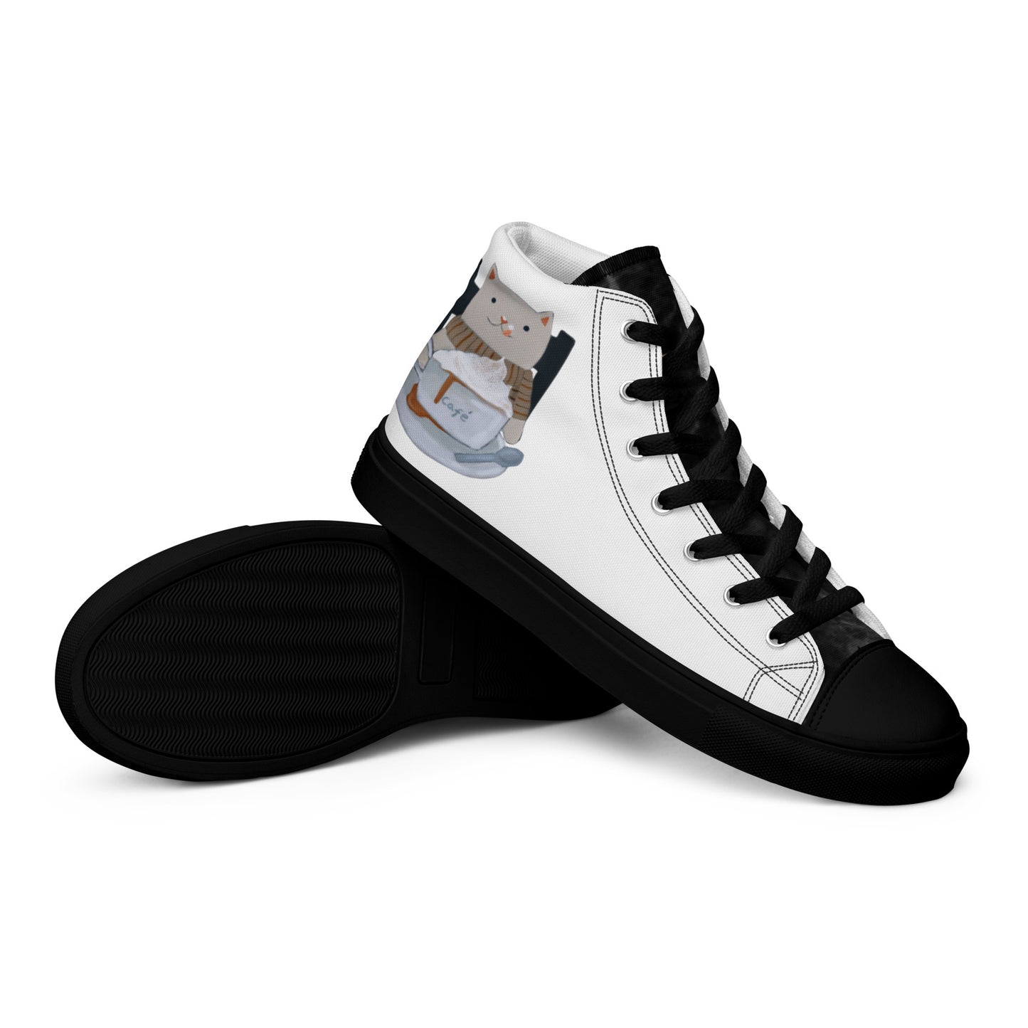 Francois Loves You A Latte Women’s high top canvas shoes