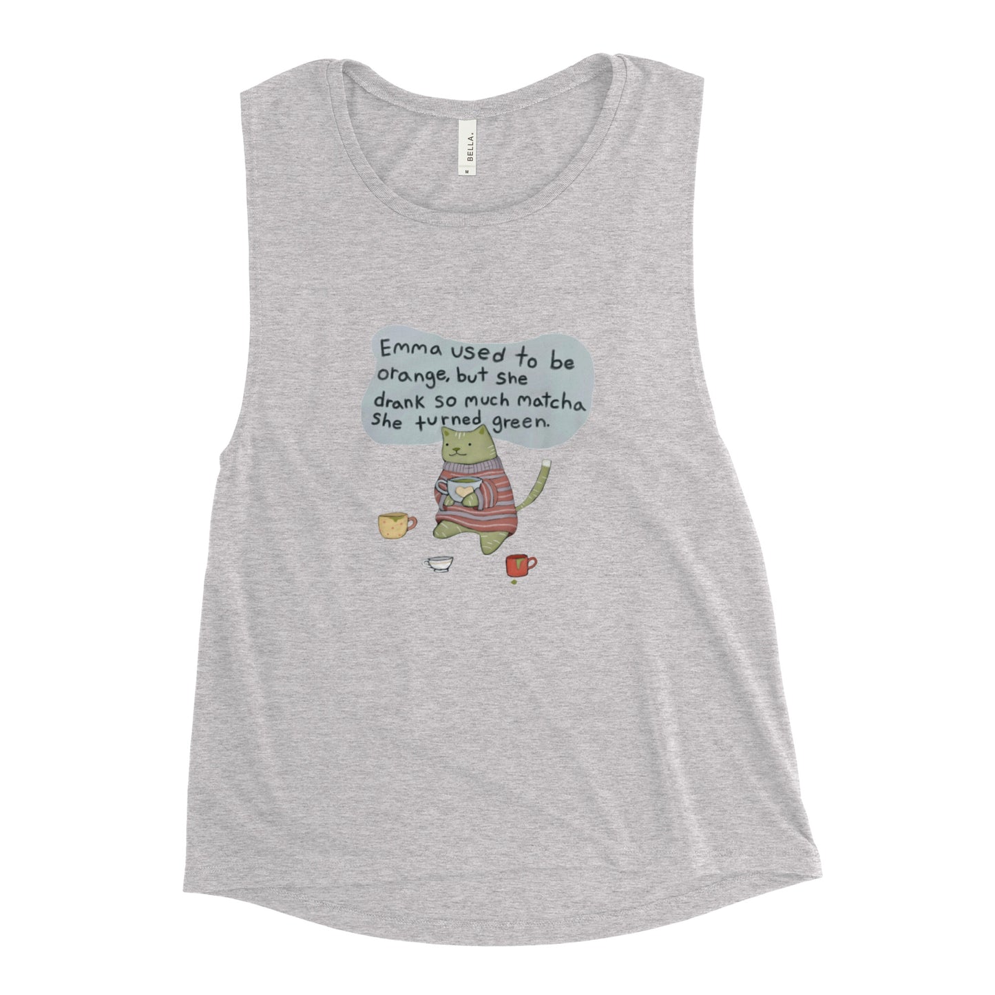 Matcha Cat Ladies’ Muscle Tank