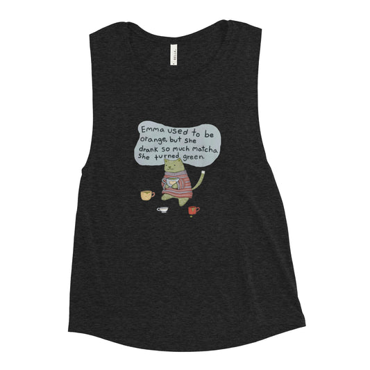 Matcha Cat Ladies’ Muscle Tank