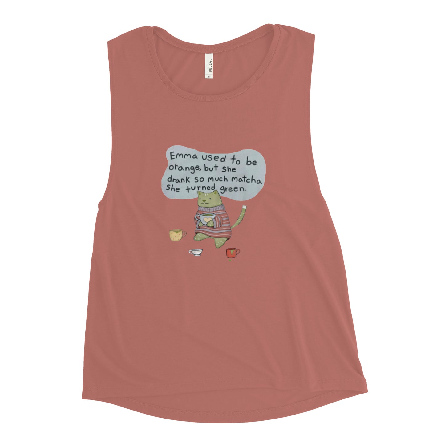 Matcha Cat Ladies’ Muscle Tank