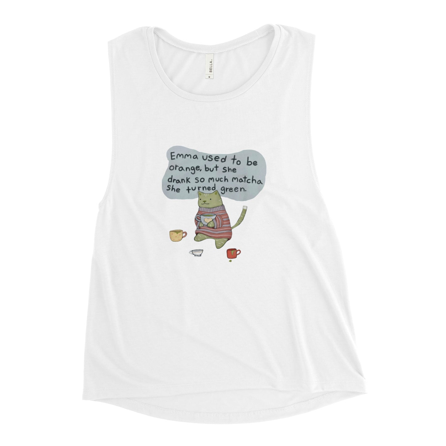 Matcha Cat Ladies’ Muscle Tank